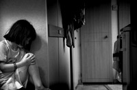 Girl in a caravan