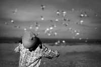 Girl and birds