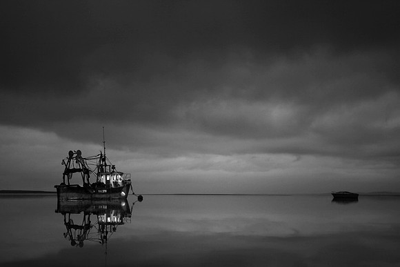 Boat at night
