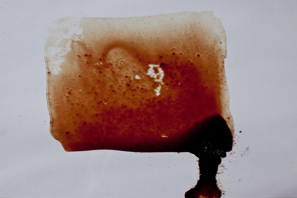 blood on glass