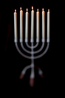 candelabra with lit candles-3