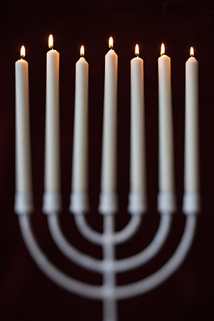 candelabra with lit candles-6