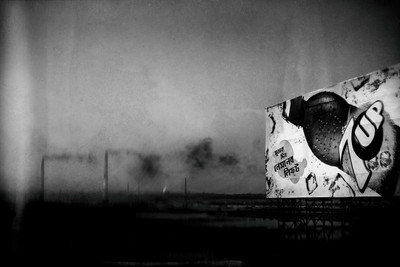 black and white