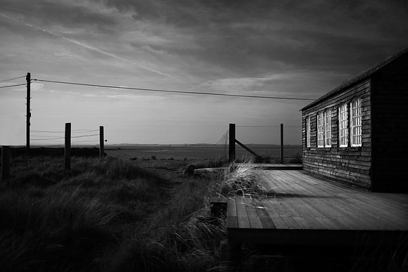 Black beach house