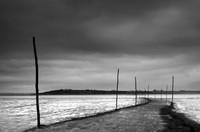 Pier in the rain